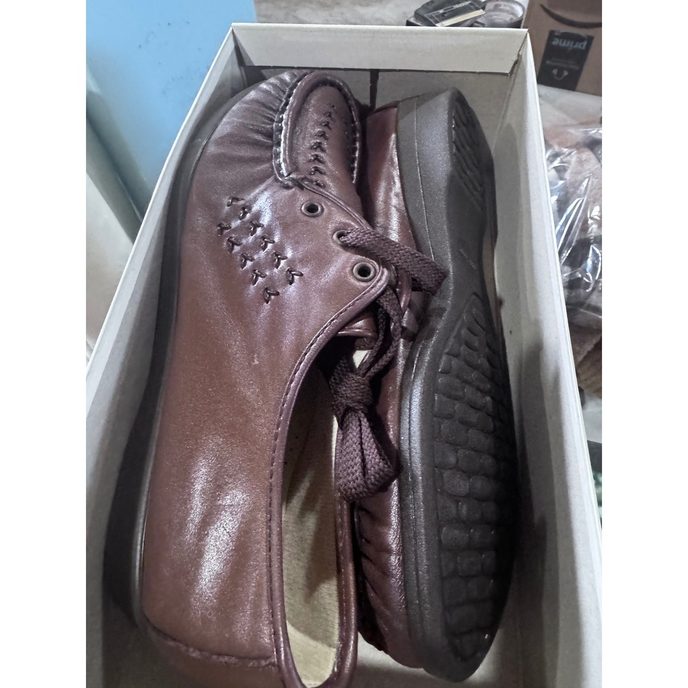 Soft Spots Bonnie Lite Antique Brown Leather Comfort Loafers Womens 10.5 N